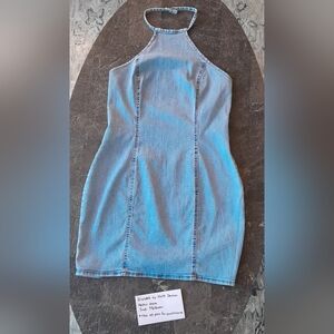Denim Halter Dress NEVER WORN